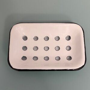 White Enamel Soap Dish